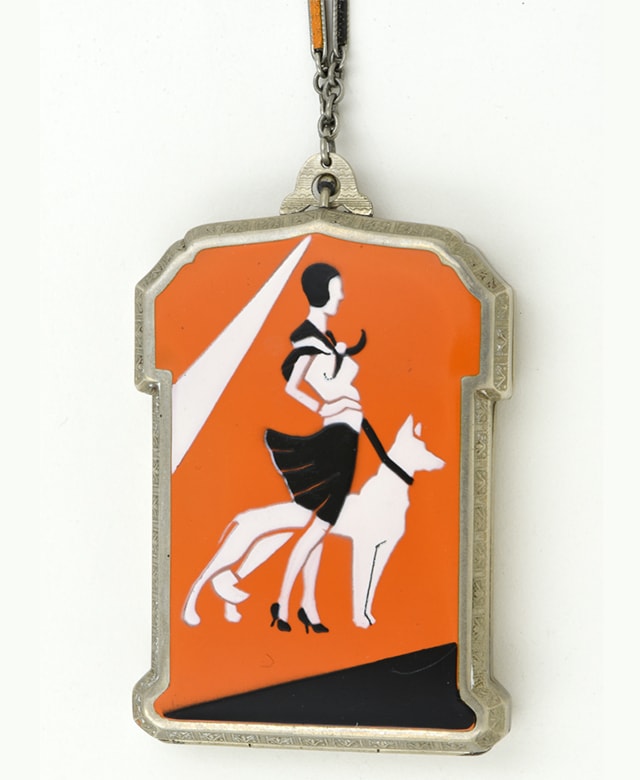 Lady Walking Dog Compact by Marathon