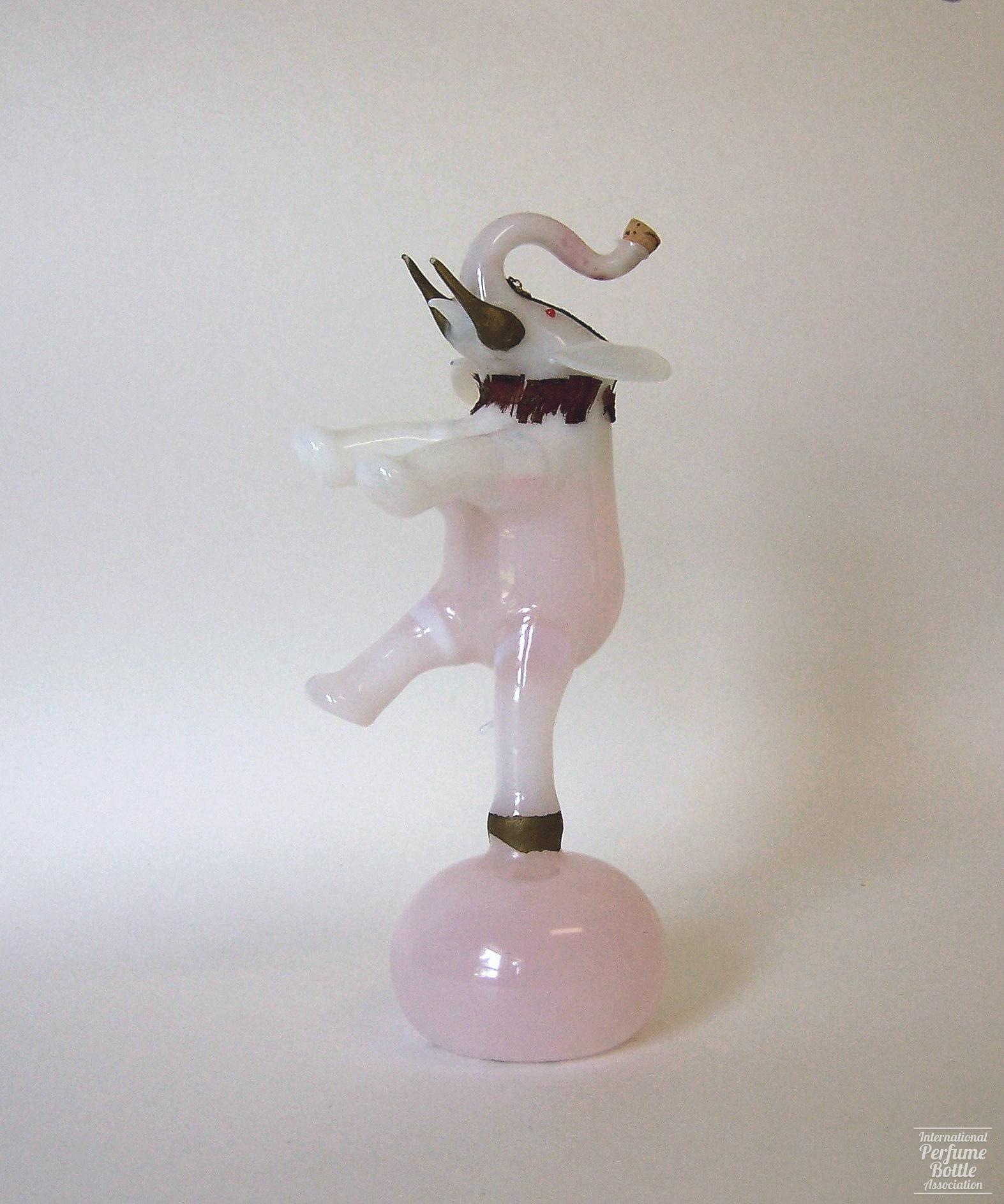 Blown Glass Elephant Balancing on Ball