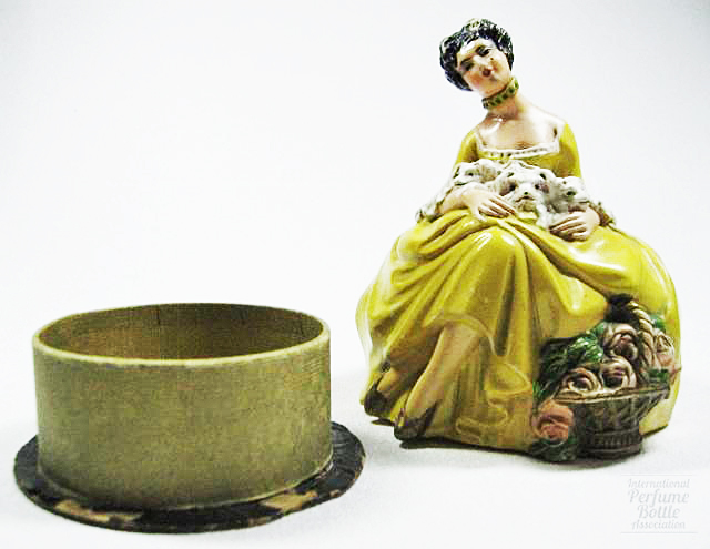 Lady with Puppies Powder Jar