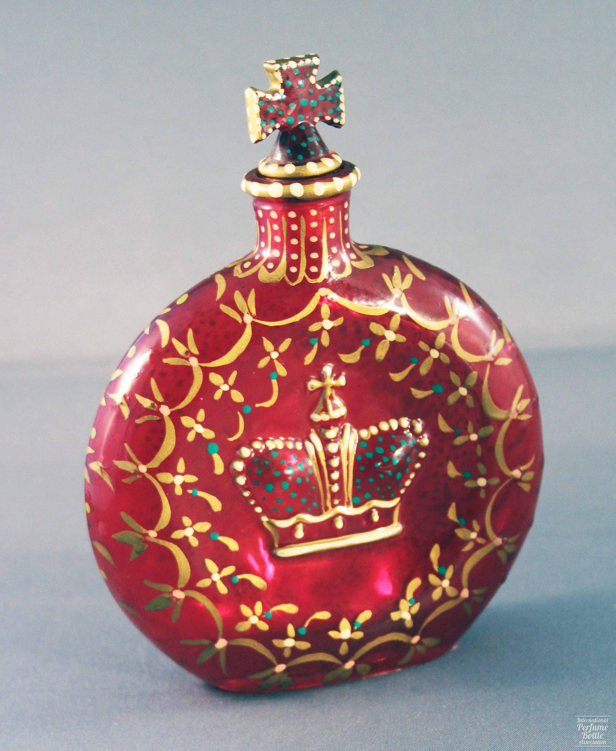 Hand Painted Circular Bottle by Prince Matchabelli