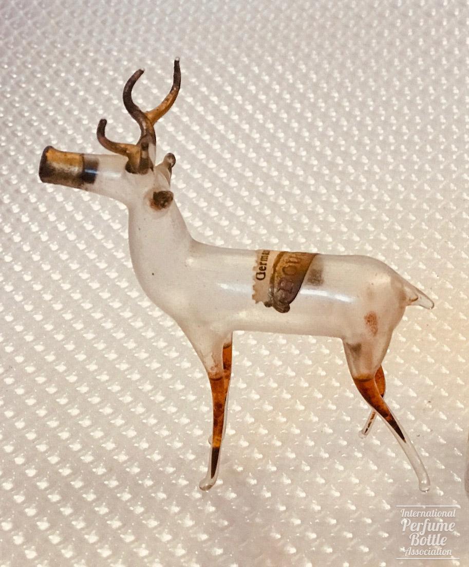 Hand Blown Reindeer Bottle by Hetra