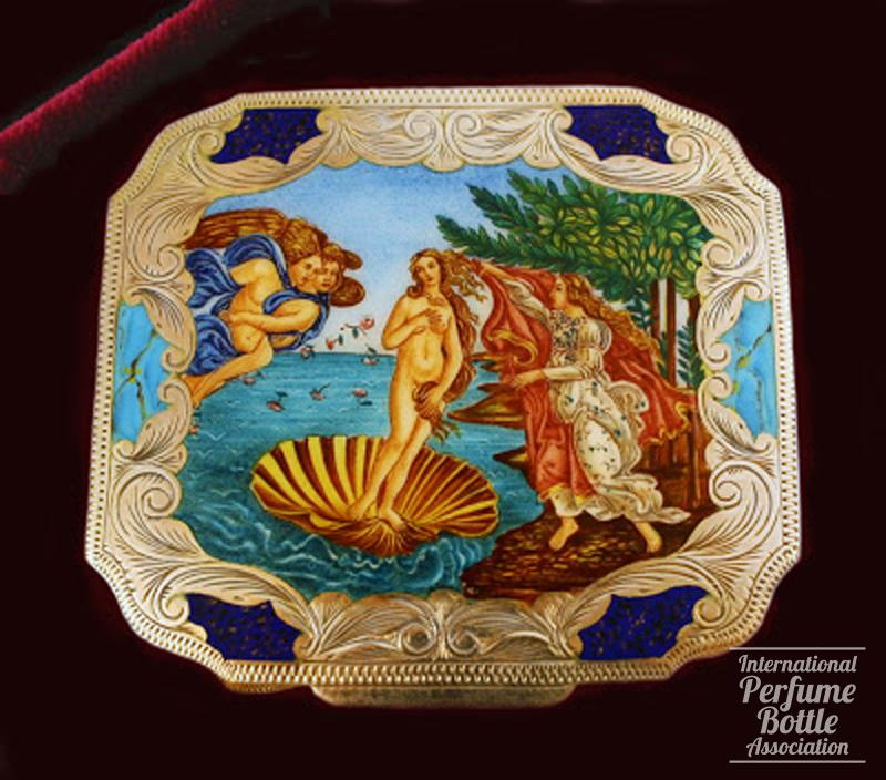 Italian Compact With Botticelli Image