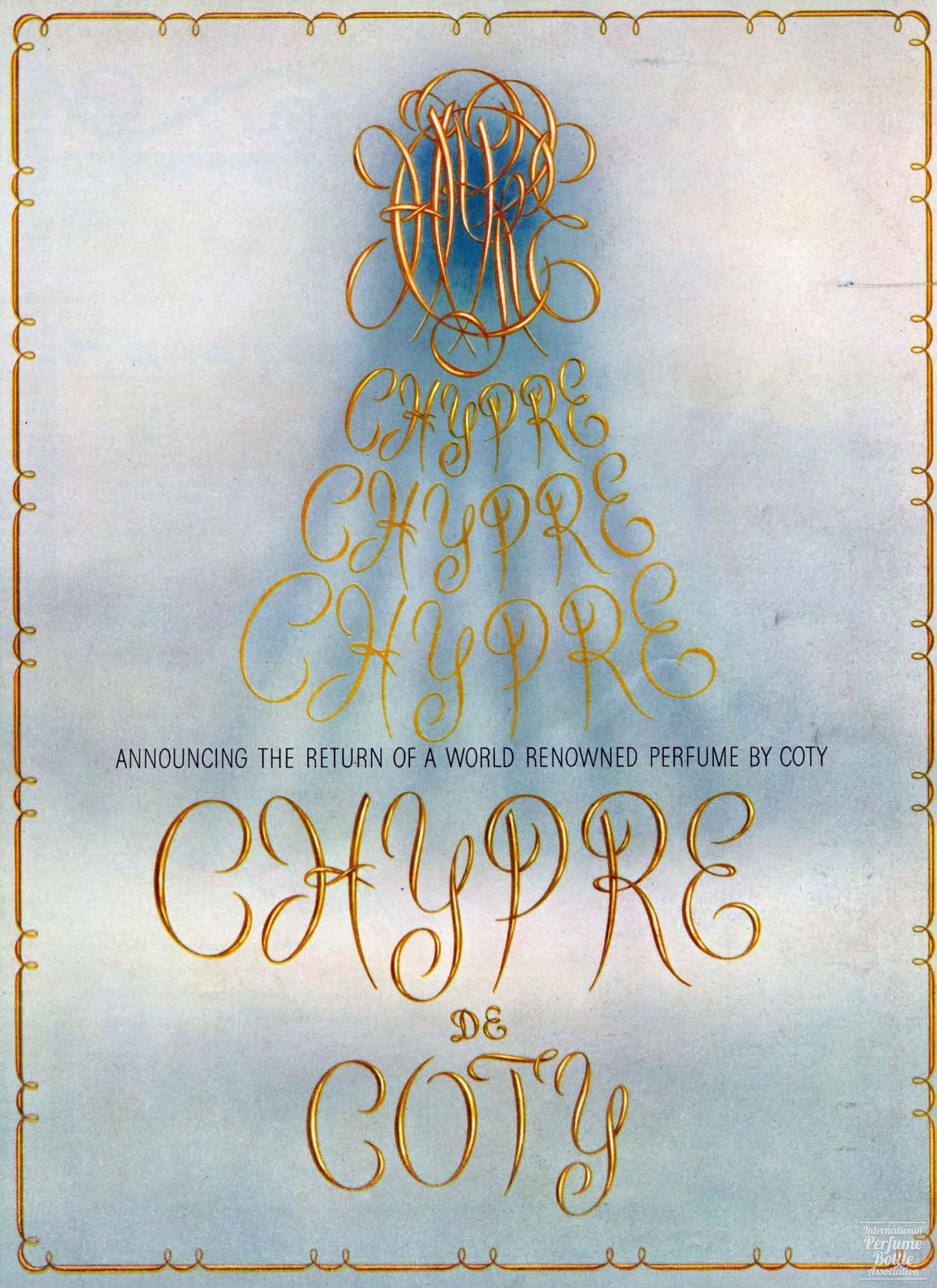 "Chypre" by Coty Advertisement - 1947