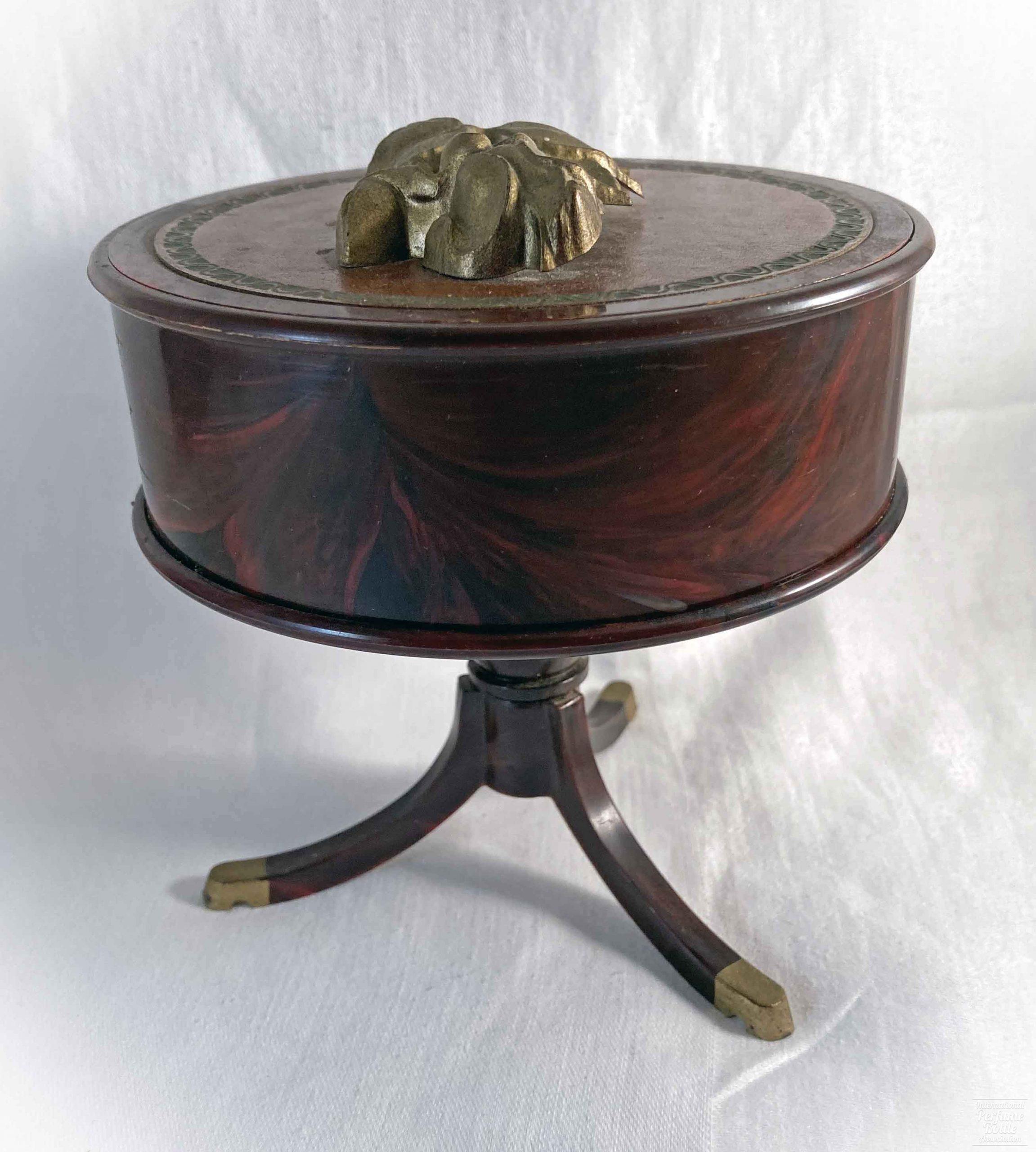 Duncan Phyfe Style Drum Table Powder/Trinket Jar