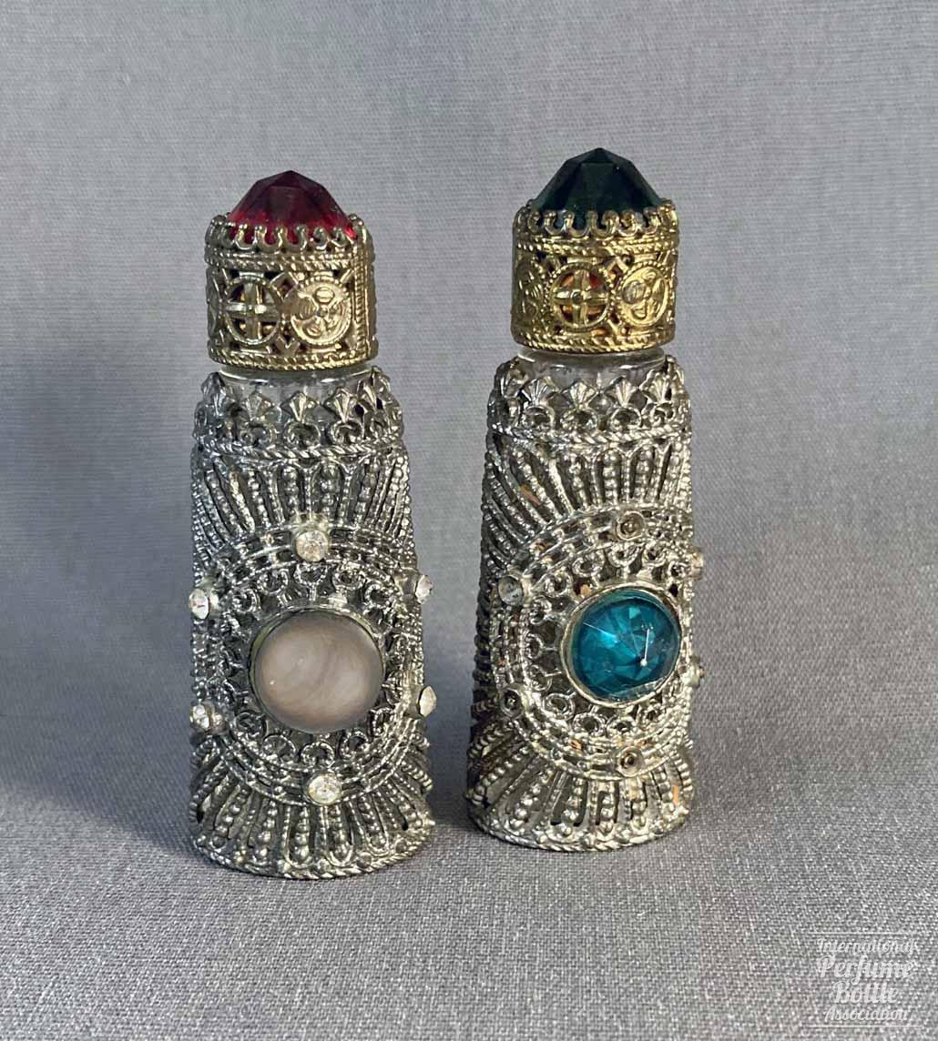 Czech Bottles With Silver Metalwork