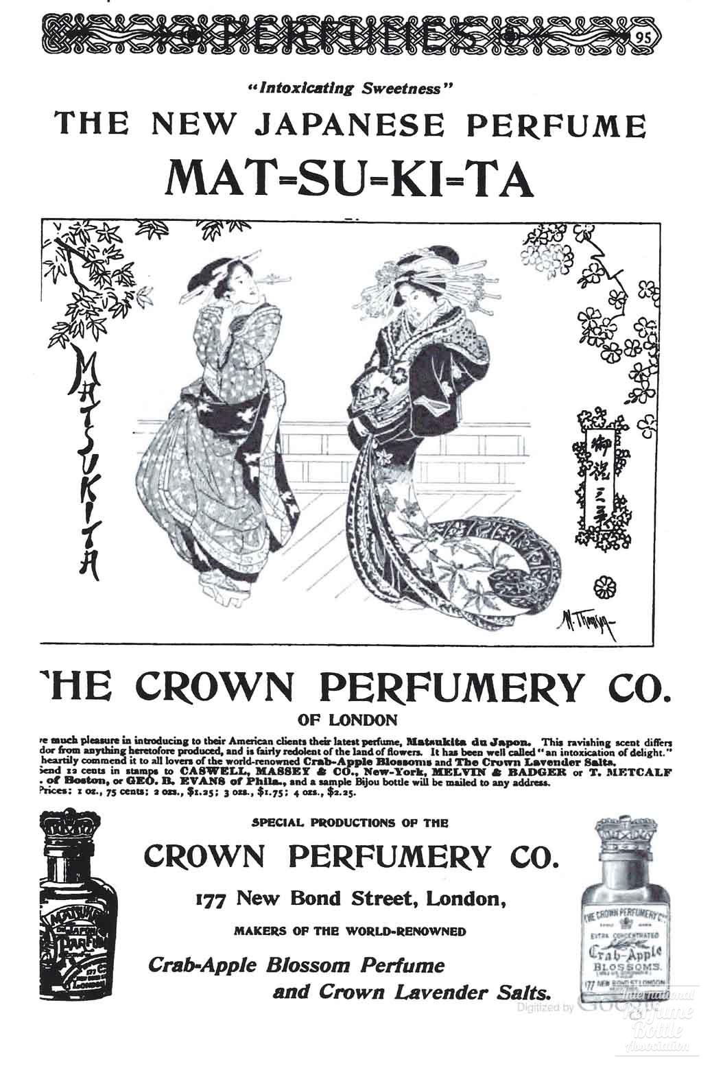 "Mat-Su-Ki-Ta" by Crown Perfumery Co. Advertisement - 1894