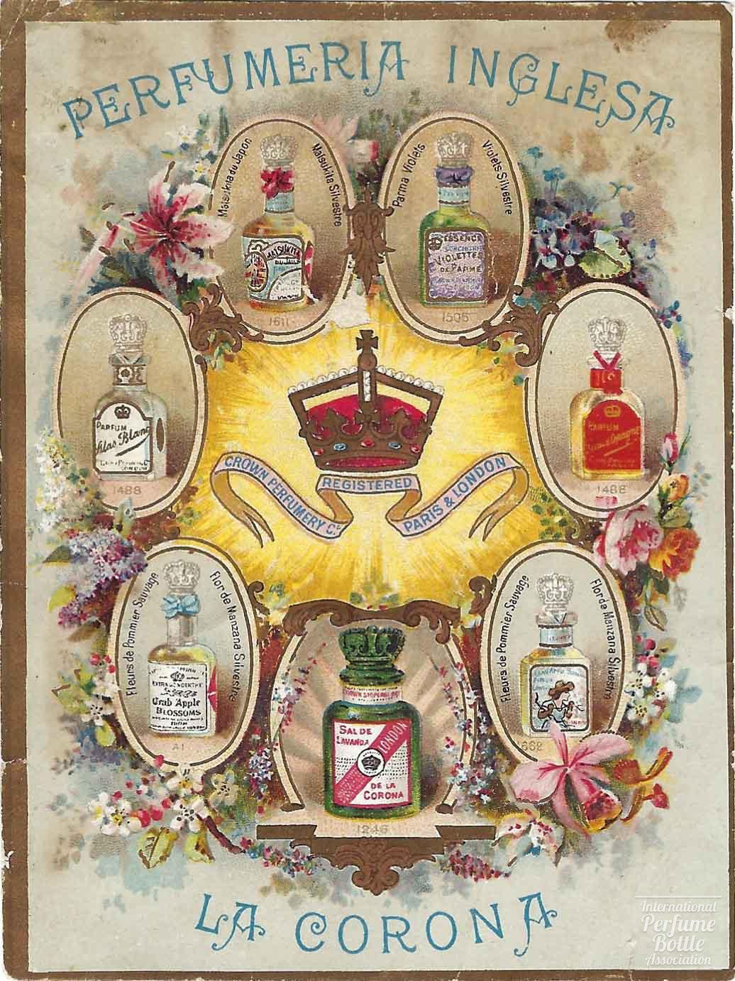 Spanish Trade Card for Crown Perfumery Co. - 1880-1890's