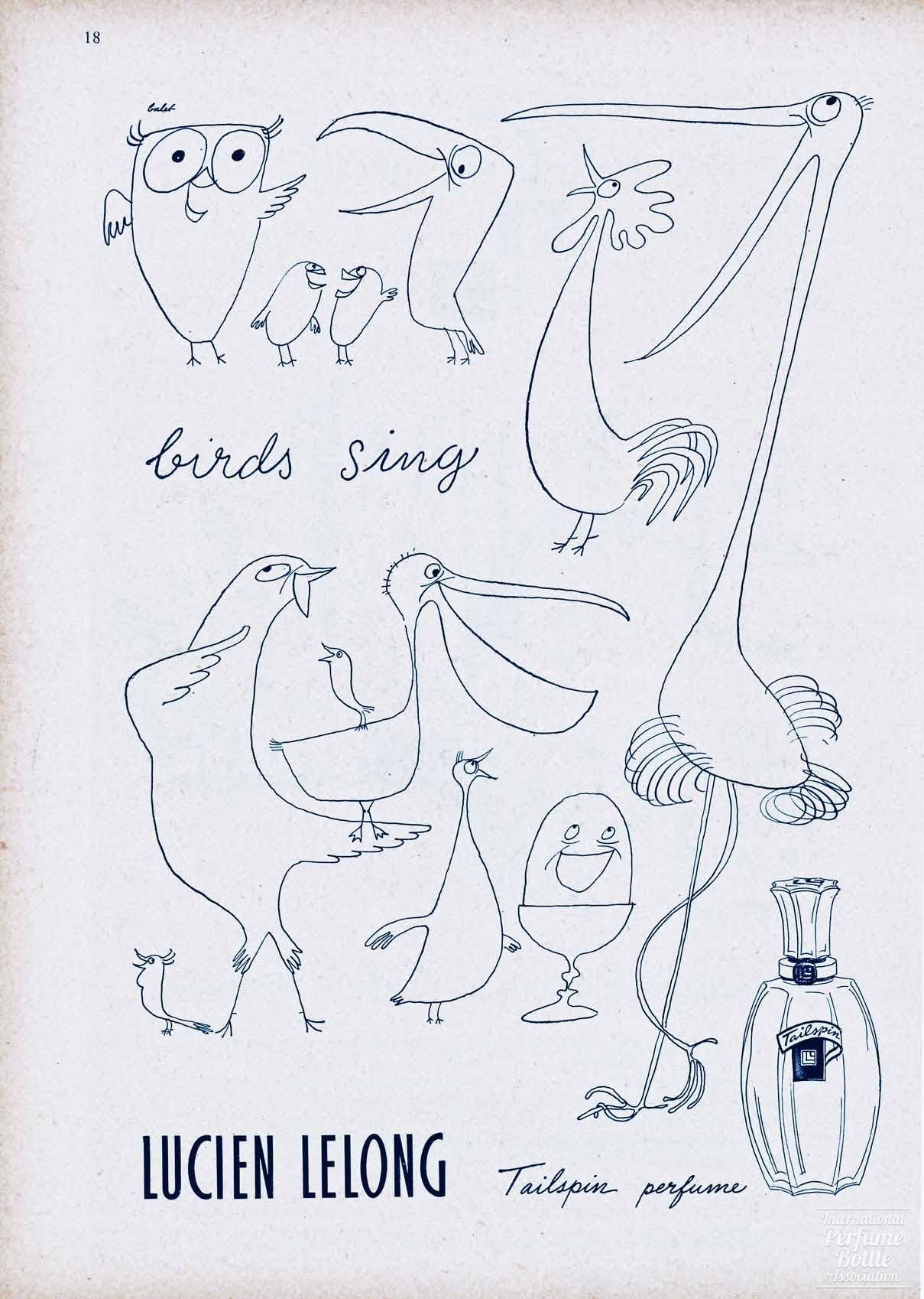 "Tailspin" by Lucien Lelong Advertisement - 1947