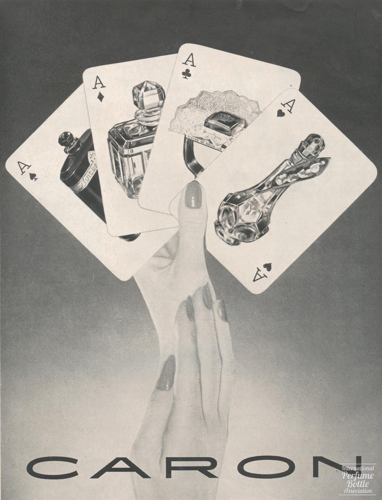 Playing Card Advertisement by Caron - 1953