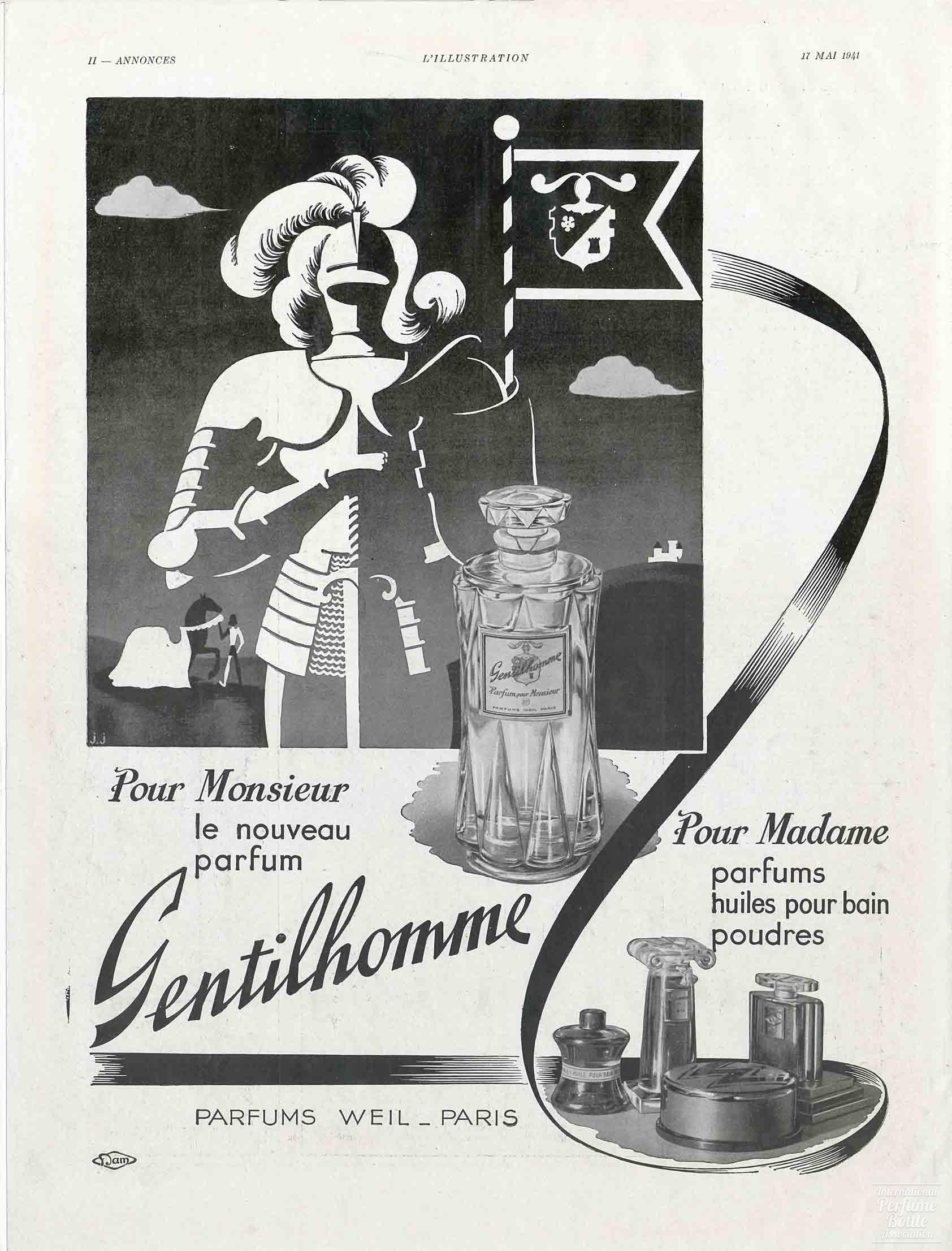 "Gentilhomme" by Weil Advertisement - 1941