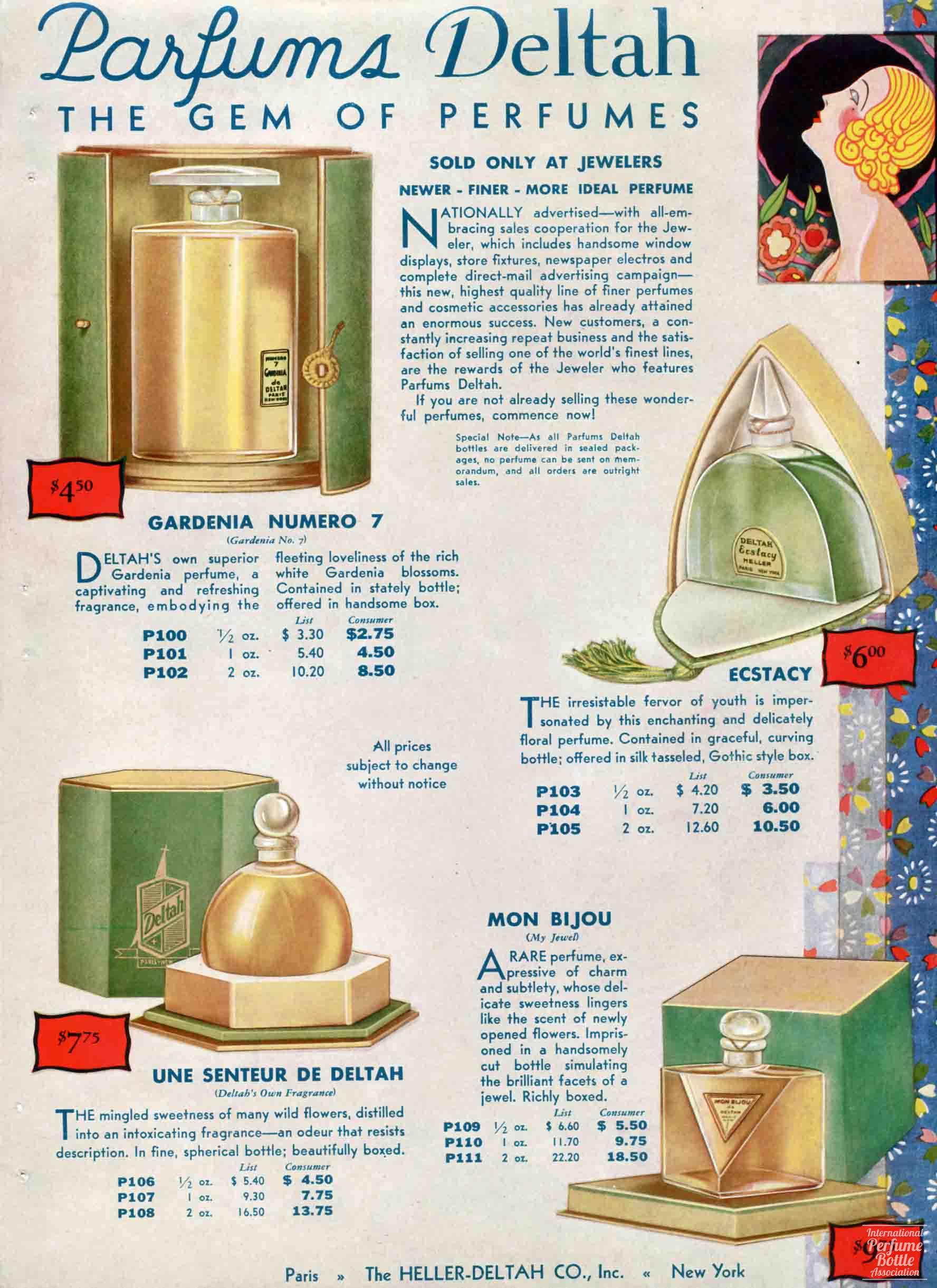 Parfums Deltah Advertisement - 1931
