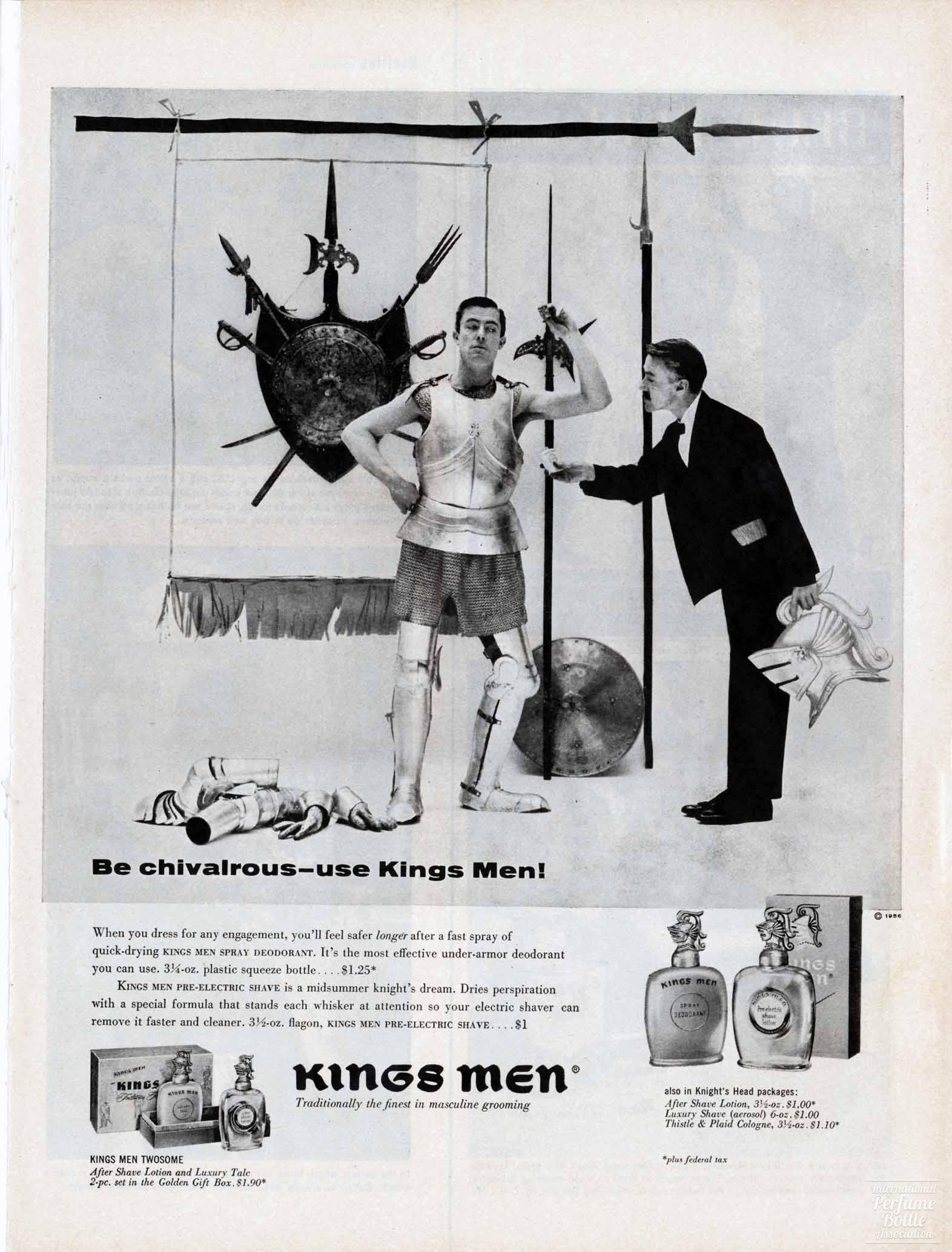 Toiletries by Kings Men Advertisement - 1950's