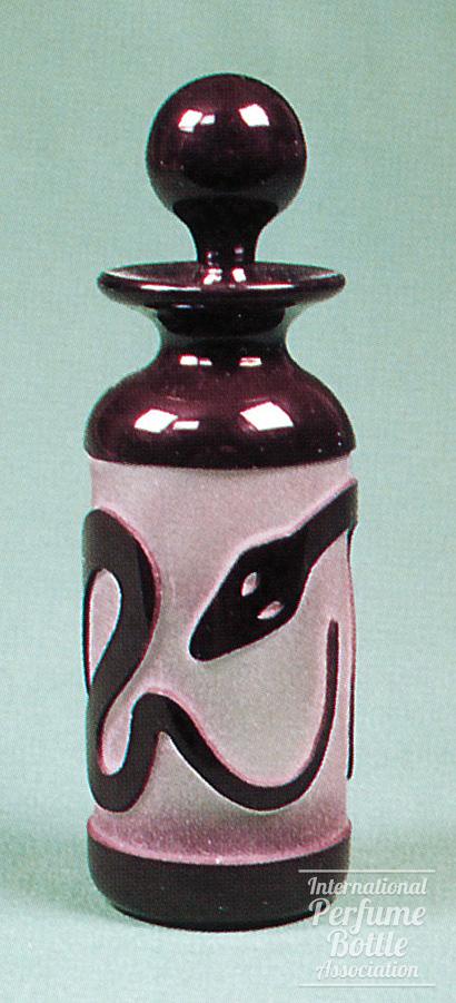 Black and Clear Scent Bottle With Snake
