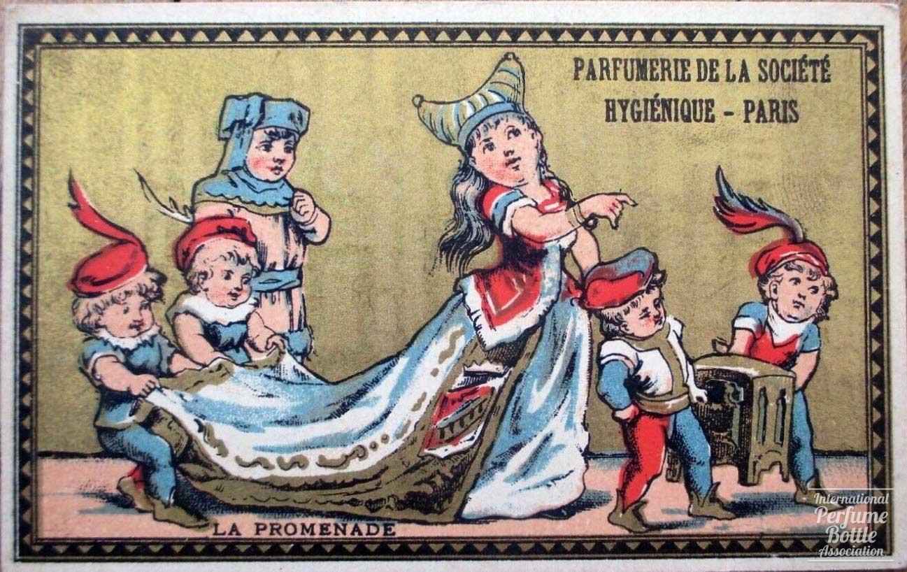 "La Promenade" Trade Card by Parfumerie de la Société Hygiénique