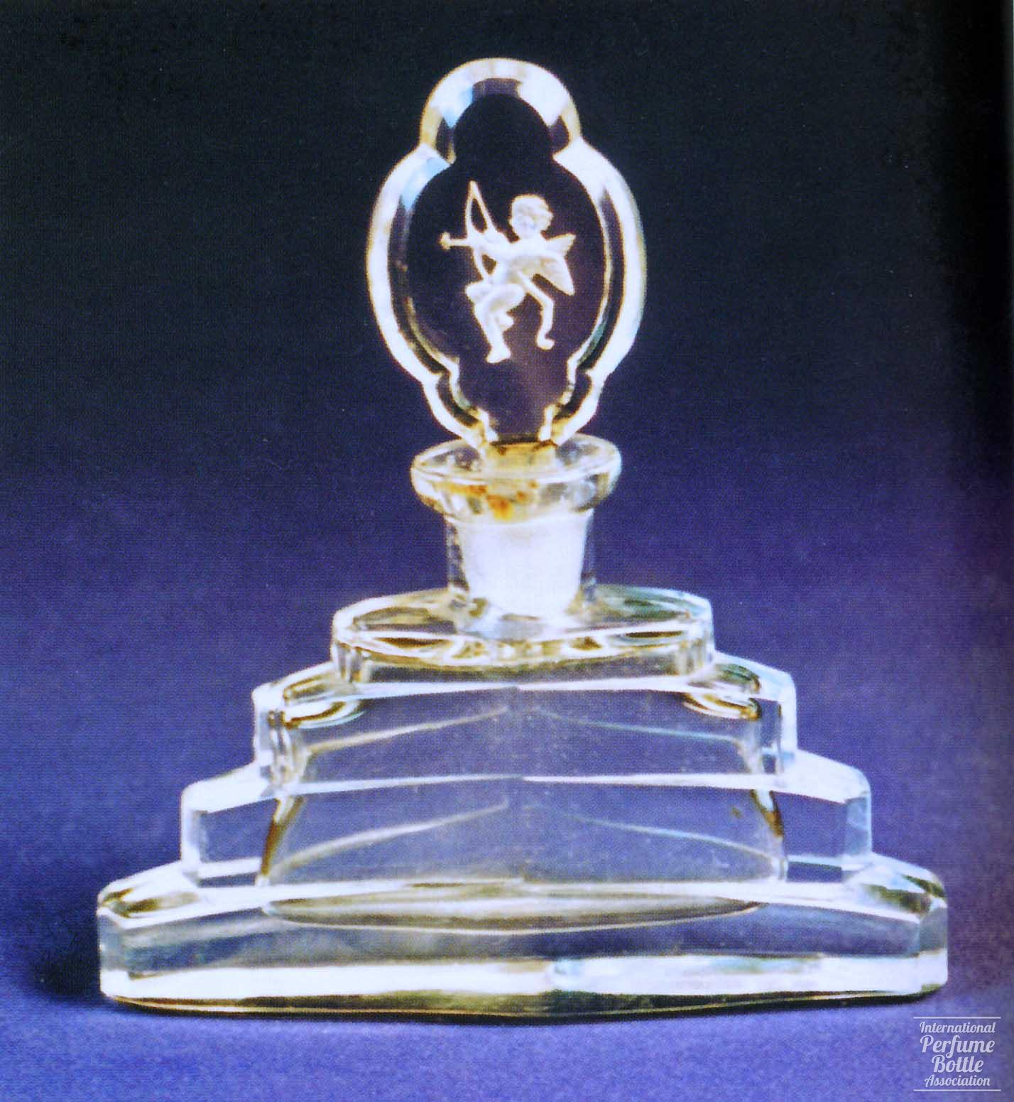 Czech Bottle With Cupid Stopper