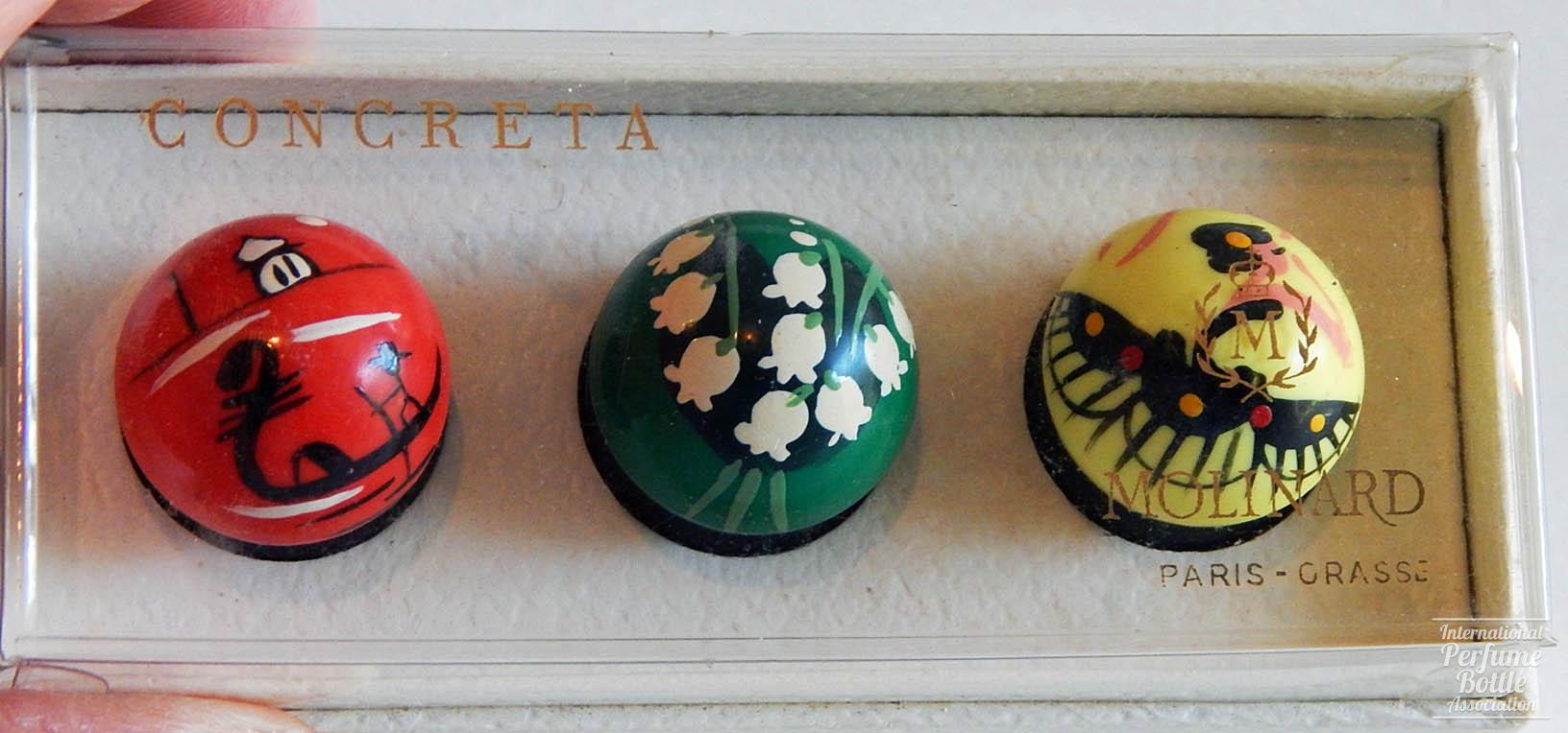 Three Ball Shaped Concretas by Molinard