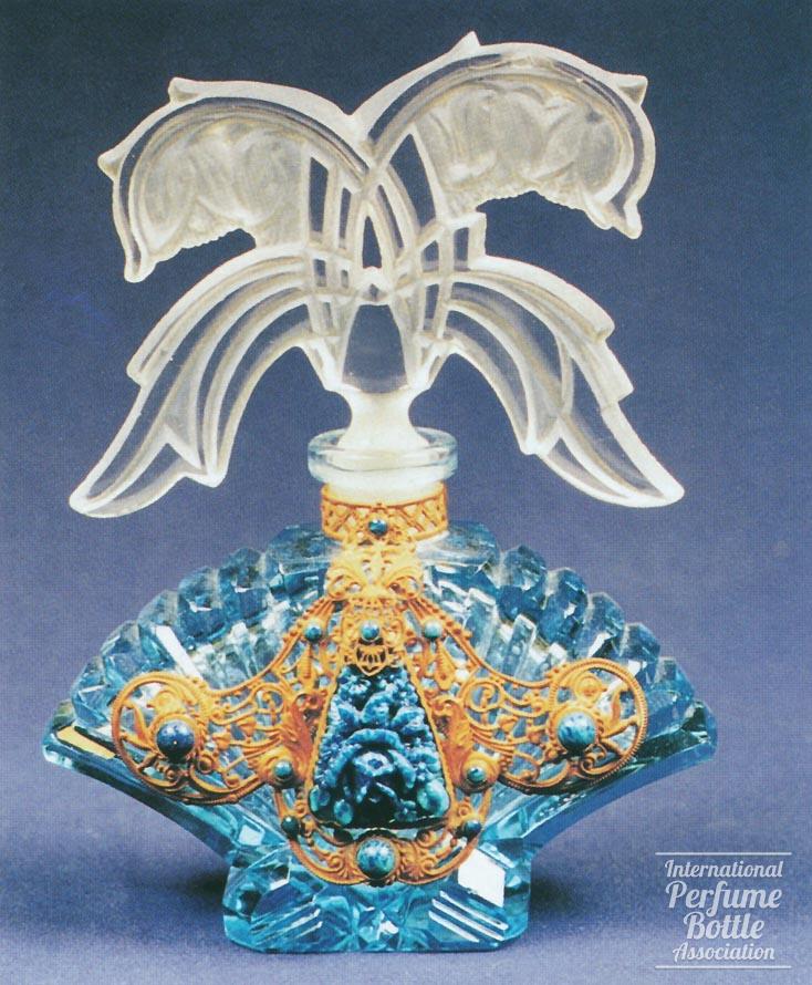 Jeweled Czech With Lily of the Valley Stopper