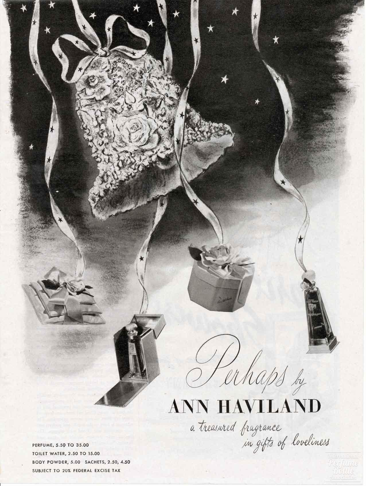 "Perhaps" by Ann Haviland Advertisement - 1945