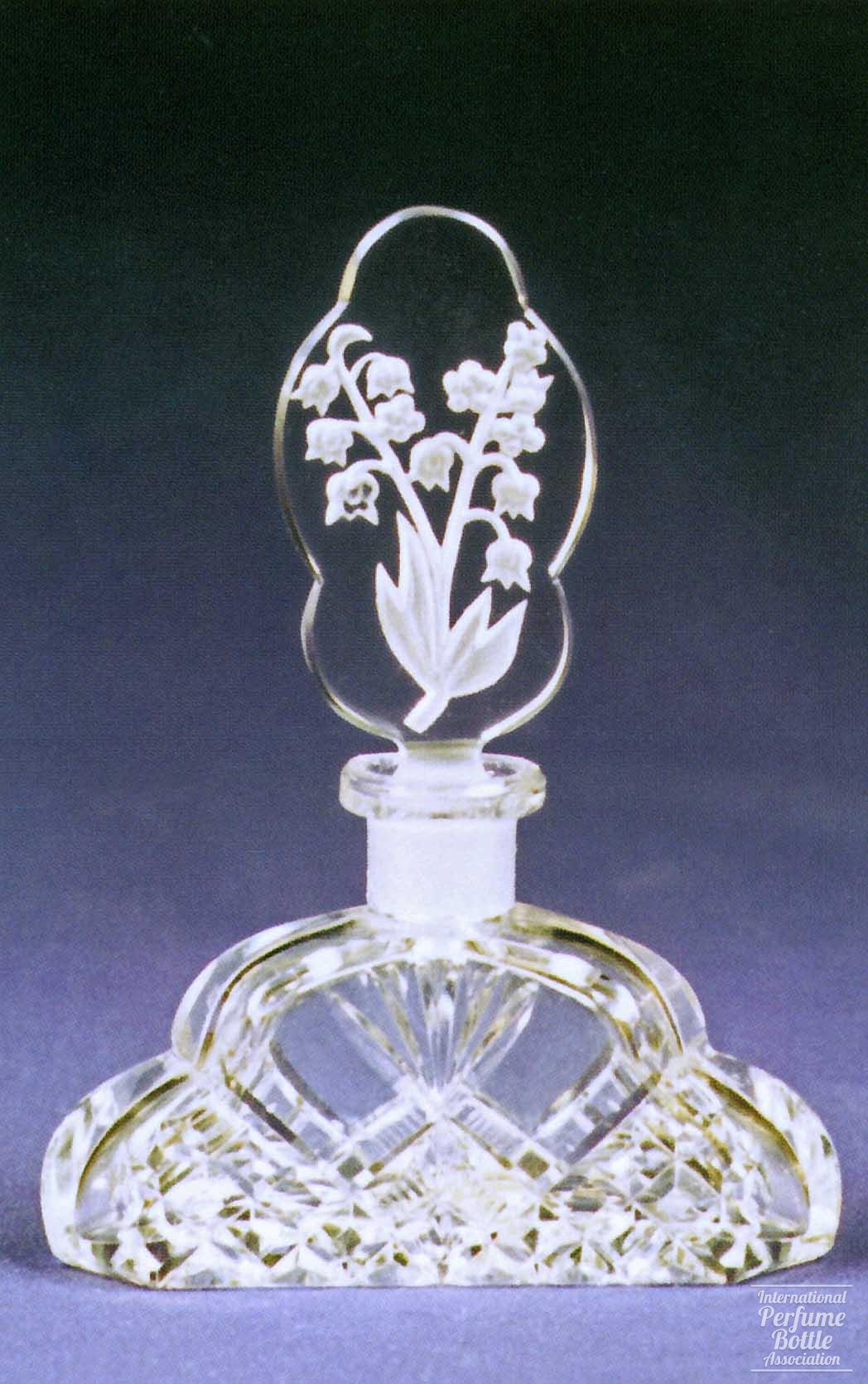 Czech Bottle With Lily of the Valley Stopper