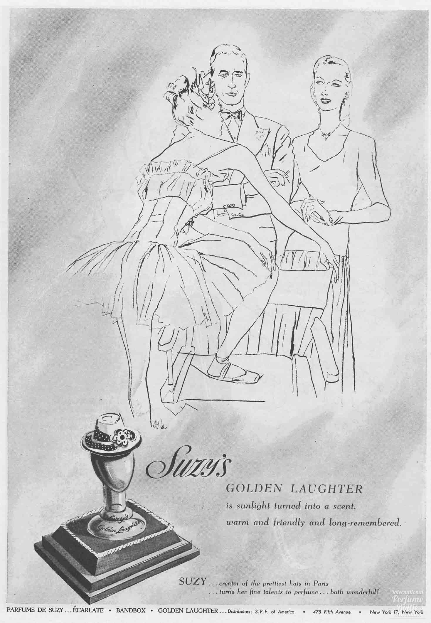 "Golden Laughter" by Suzy Advertisement - 1945