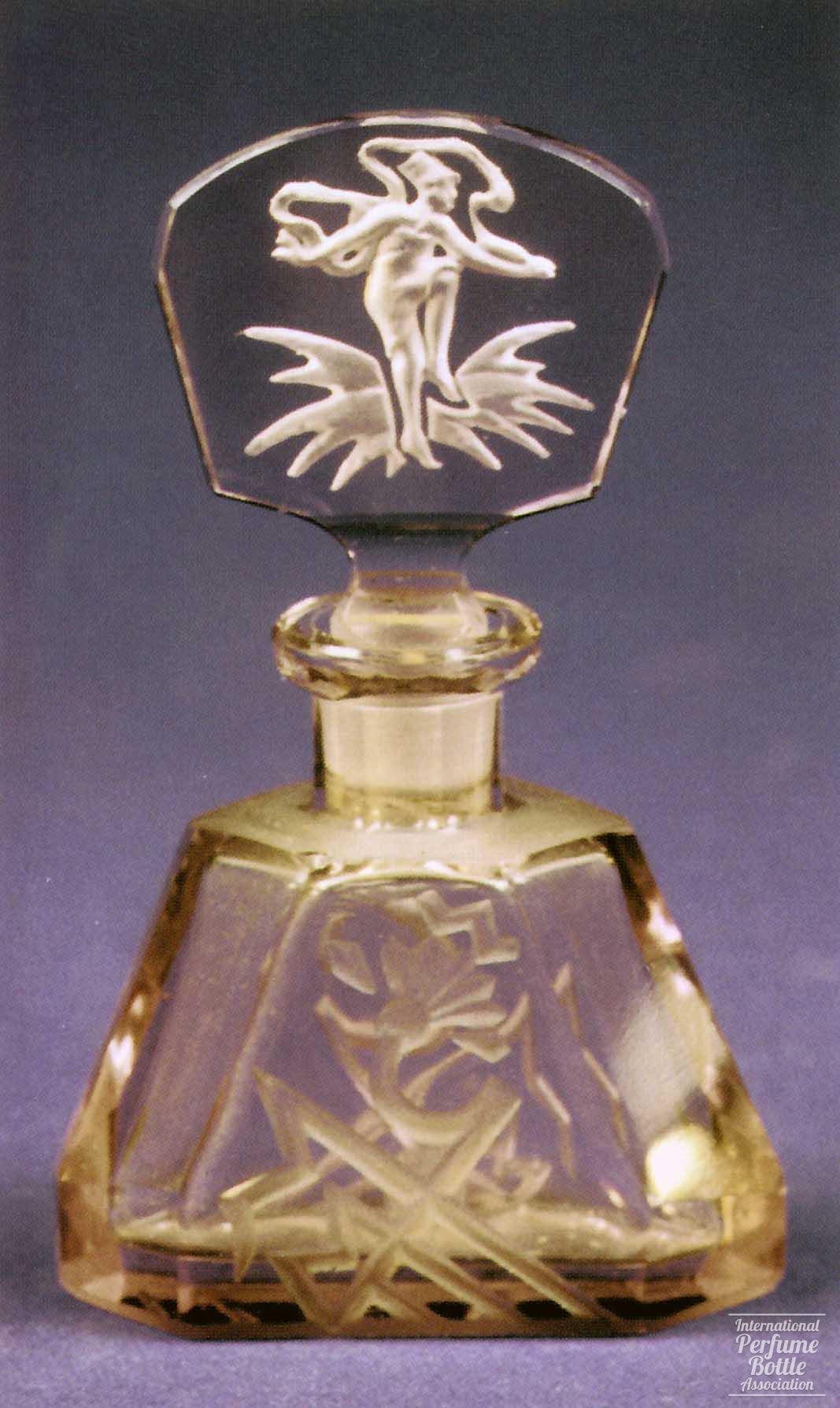 Violet Czech Bottle With Tiny Dancer