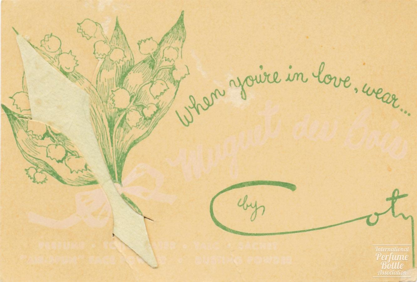 "Muguet de Bois" by Coty Scent Card