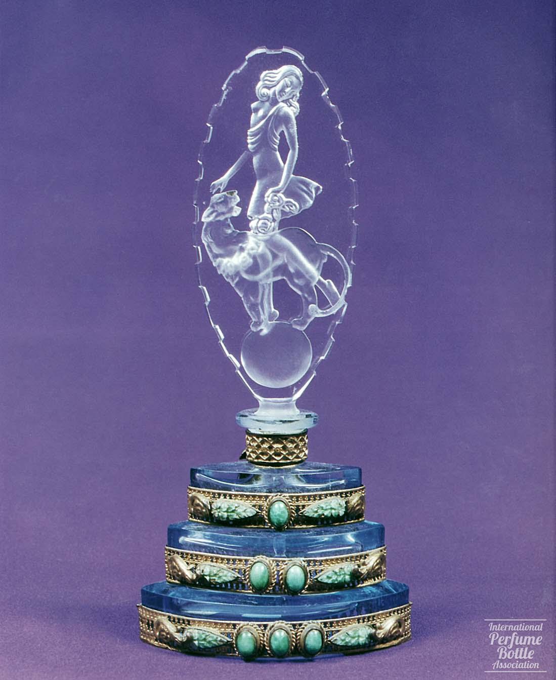 Blue Czech Lady Walking With Panther