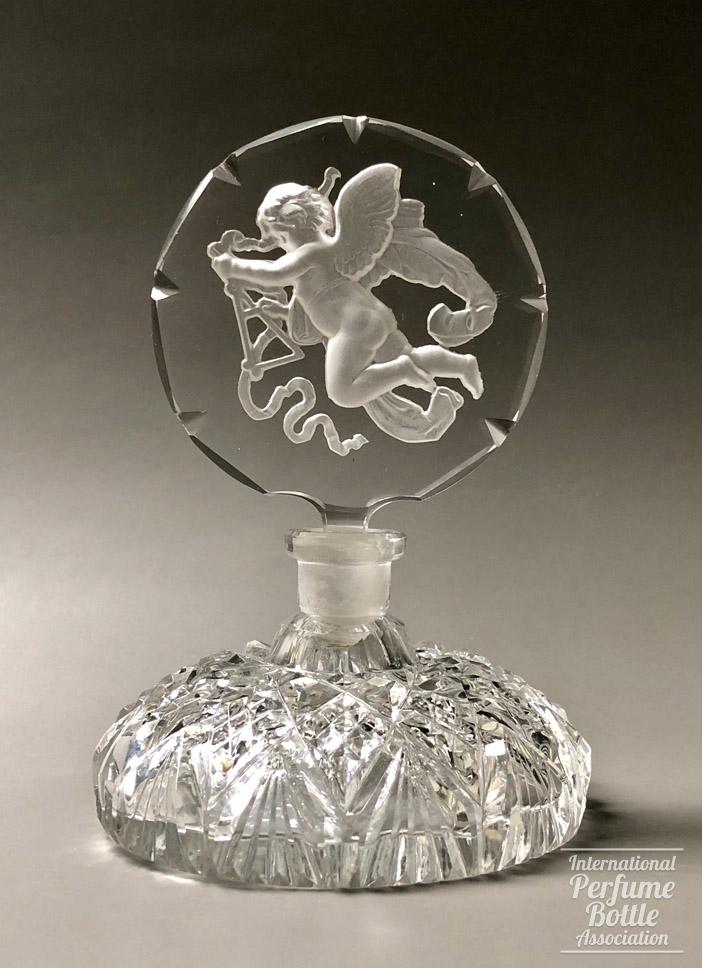 Clear Czech With Cherub Playing Triangle