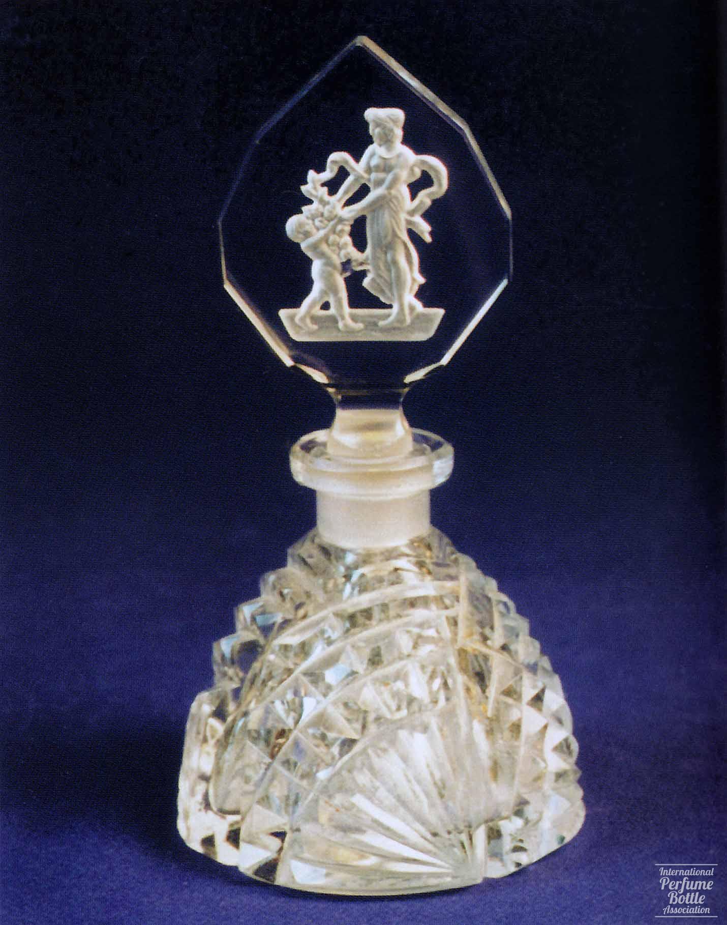 Goddess and Cherub Czech Bottle
