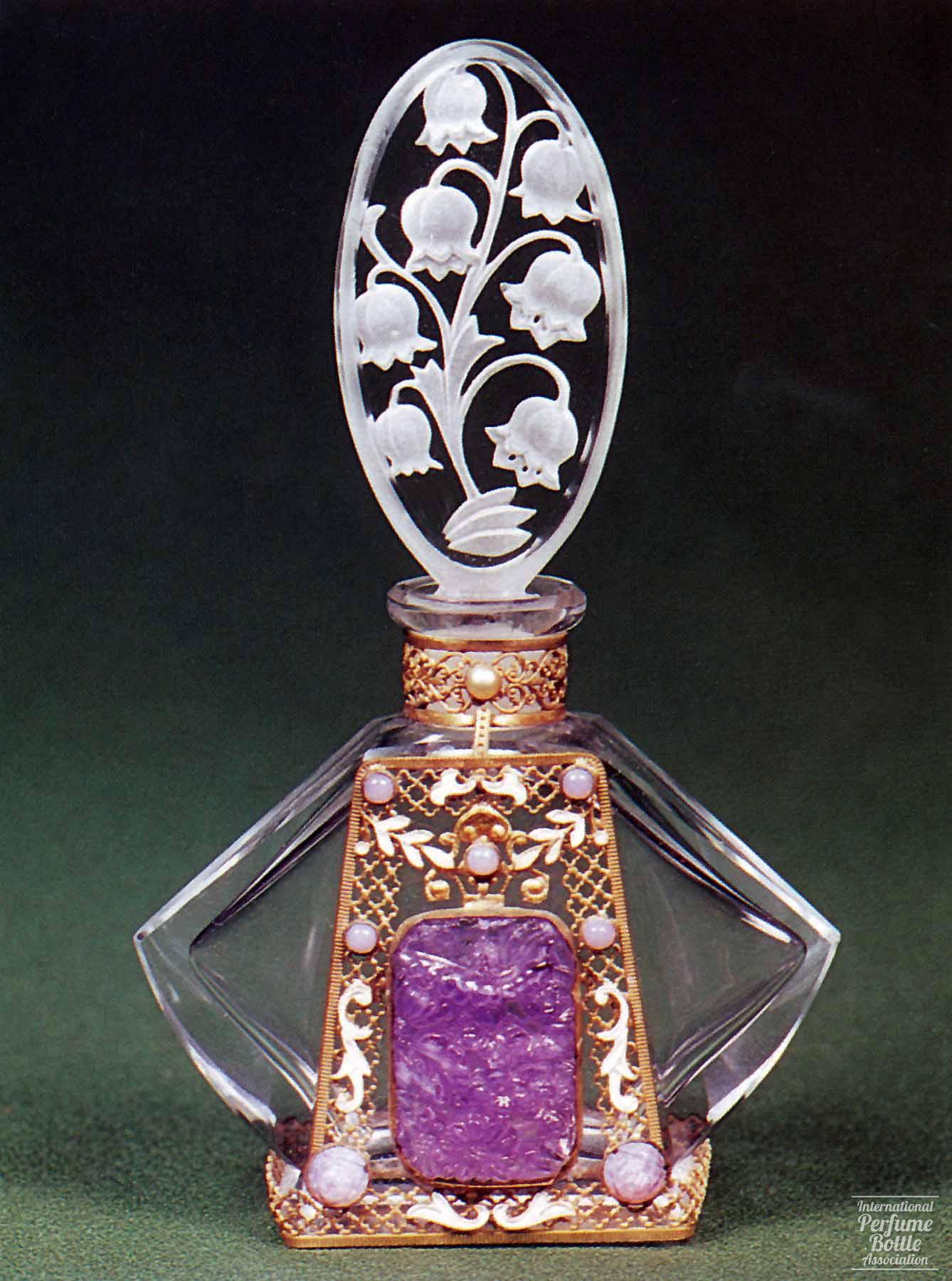 Jeweled Czech With Lily of the Valley