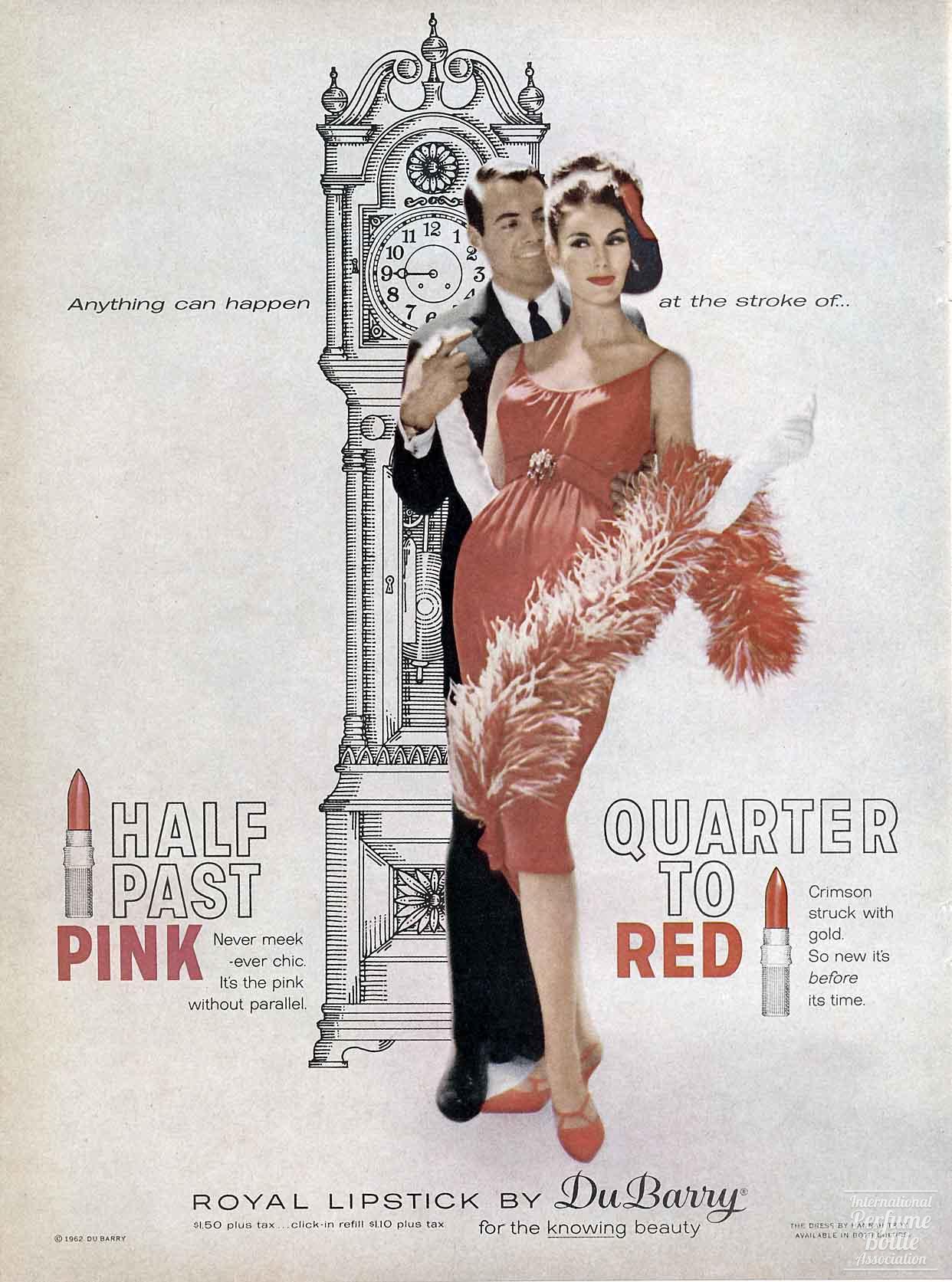 DuBarry Lipsticks by Richard Hudnut Advertisement - 1962