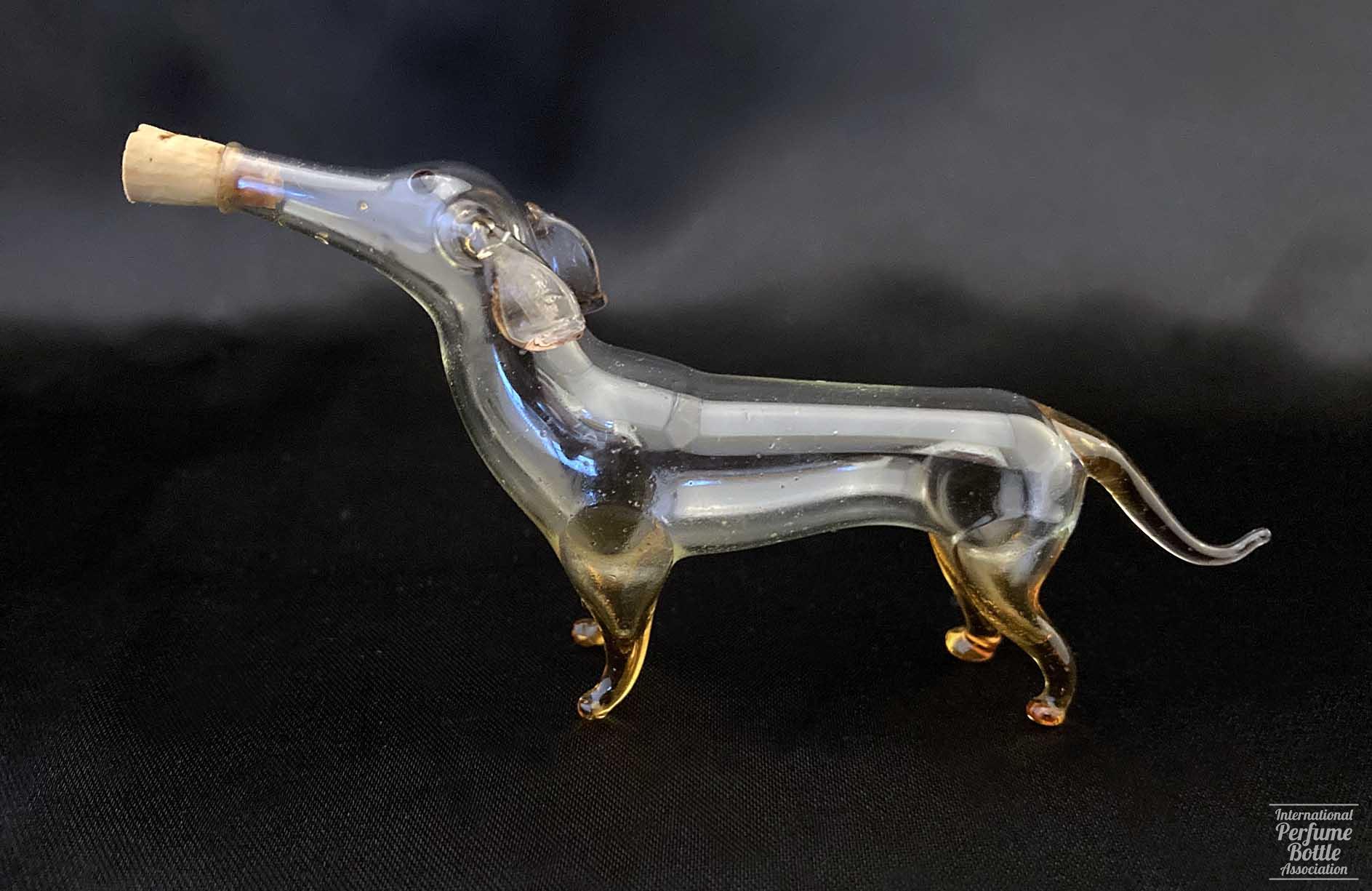Hand Blown Dachshund Bottle
