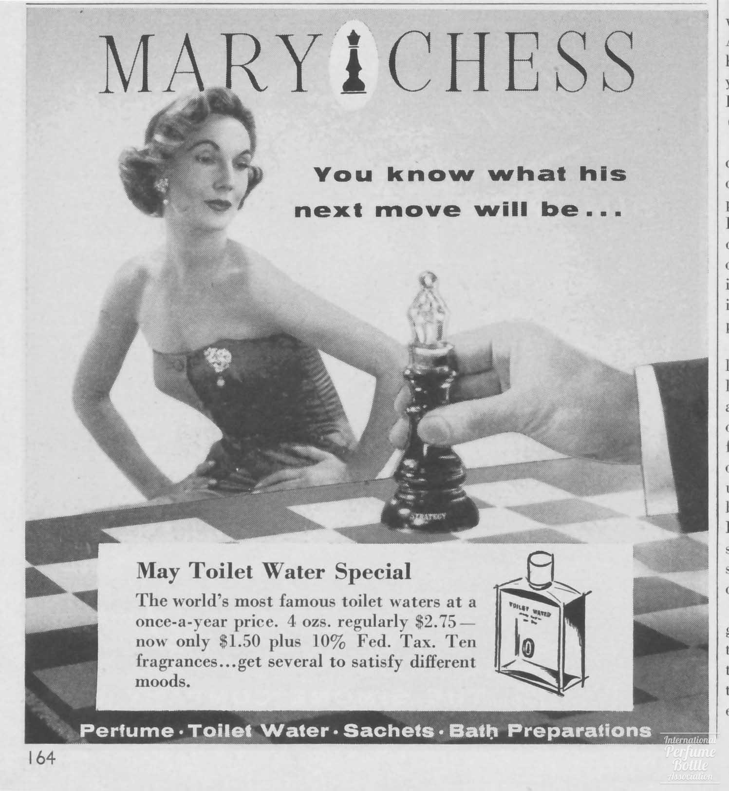 Toilet Waters by Mary Chess Advertisement - 1956