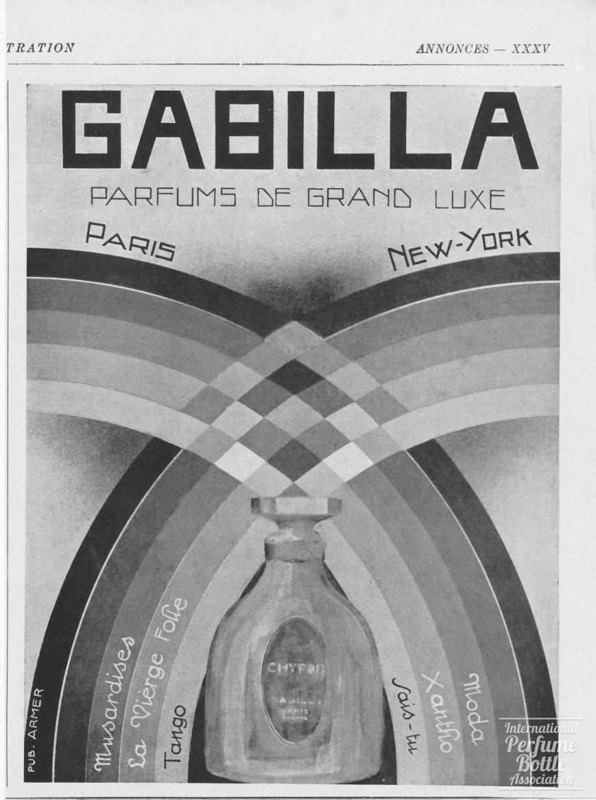 "Chypre" by Gabilla Advertisement - 1928