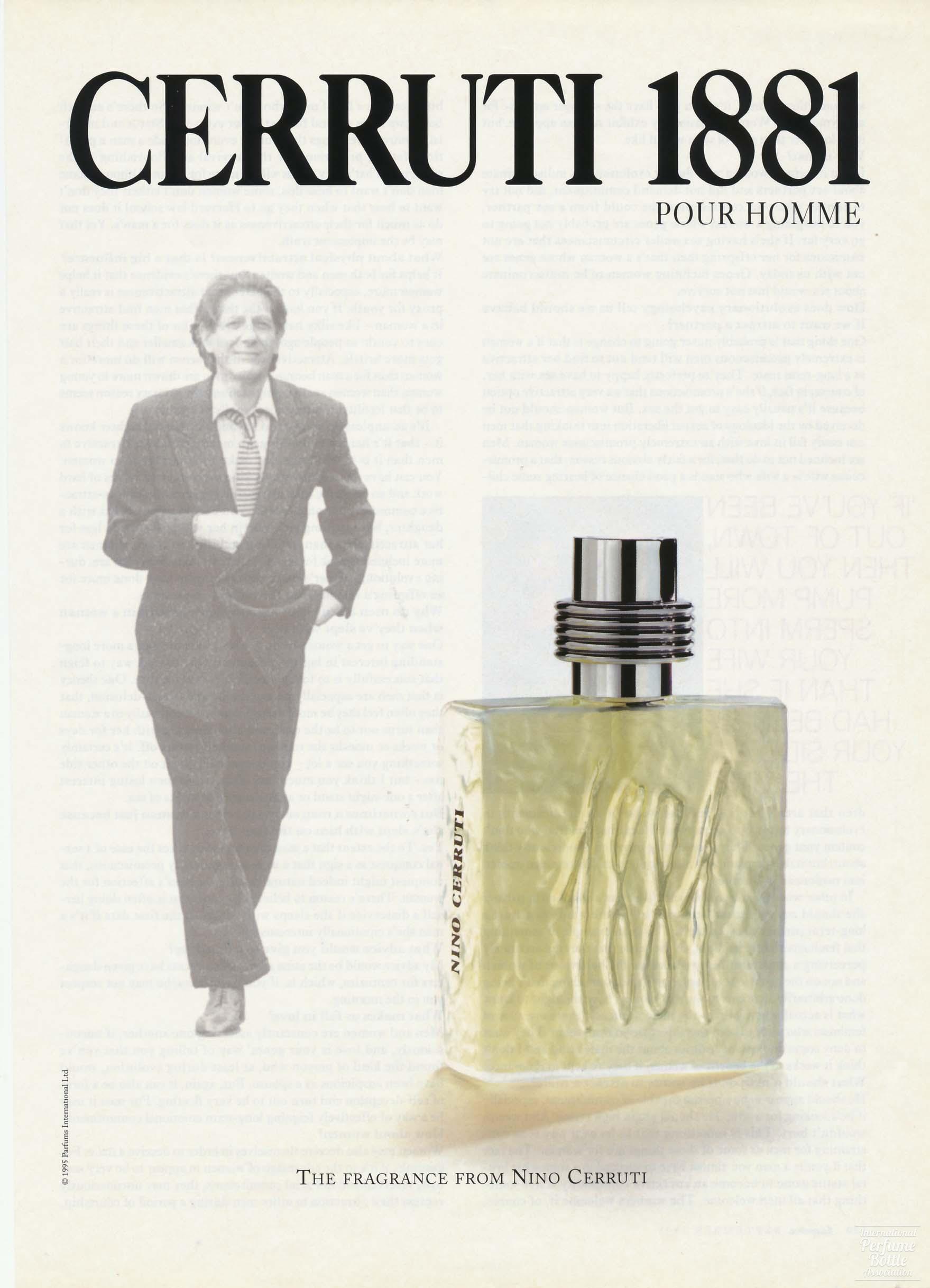 "1881 Pour Homme" by Nino Cerruti Advertisement - 1995