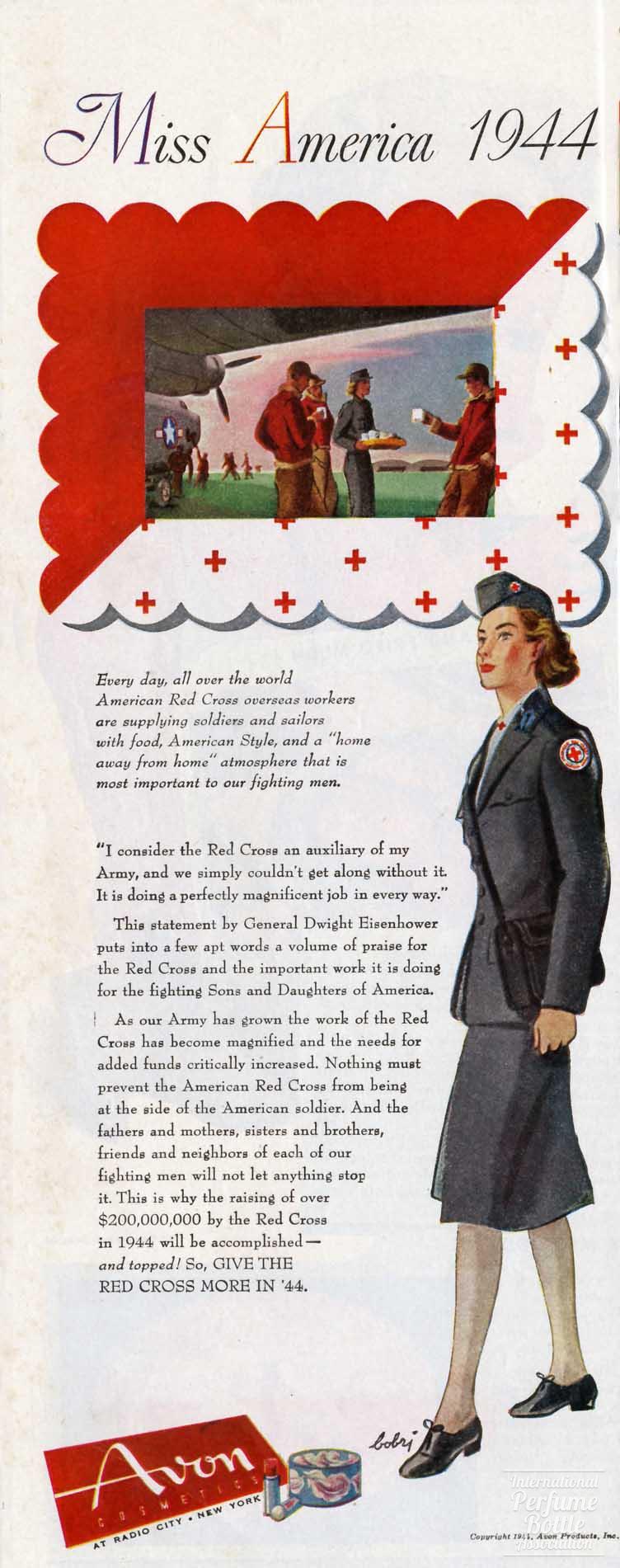 Red Cross Fundraising Advertisement by Avon - 1944