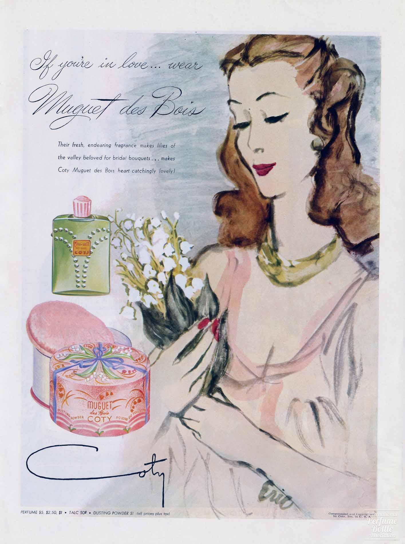“Muguet des Bois” by Coty Advertisement – 1943