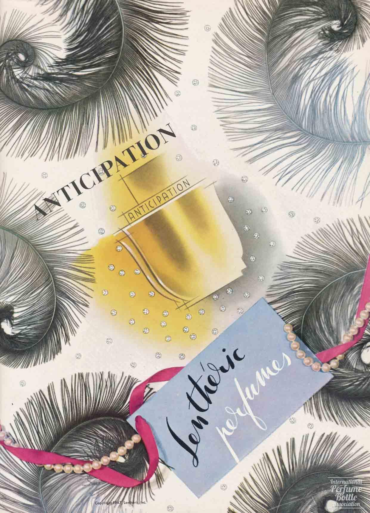 "Anticipation" by  by Lenthéric Advertisement - 1947