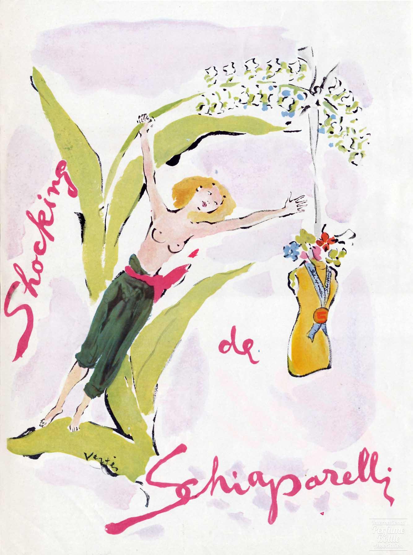 "Shocking" by Schiaparelli Advertisement - 1946