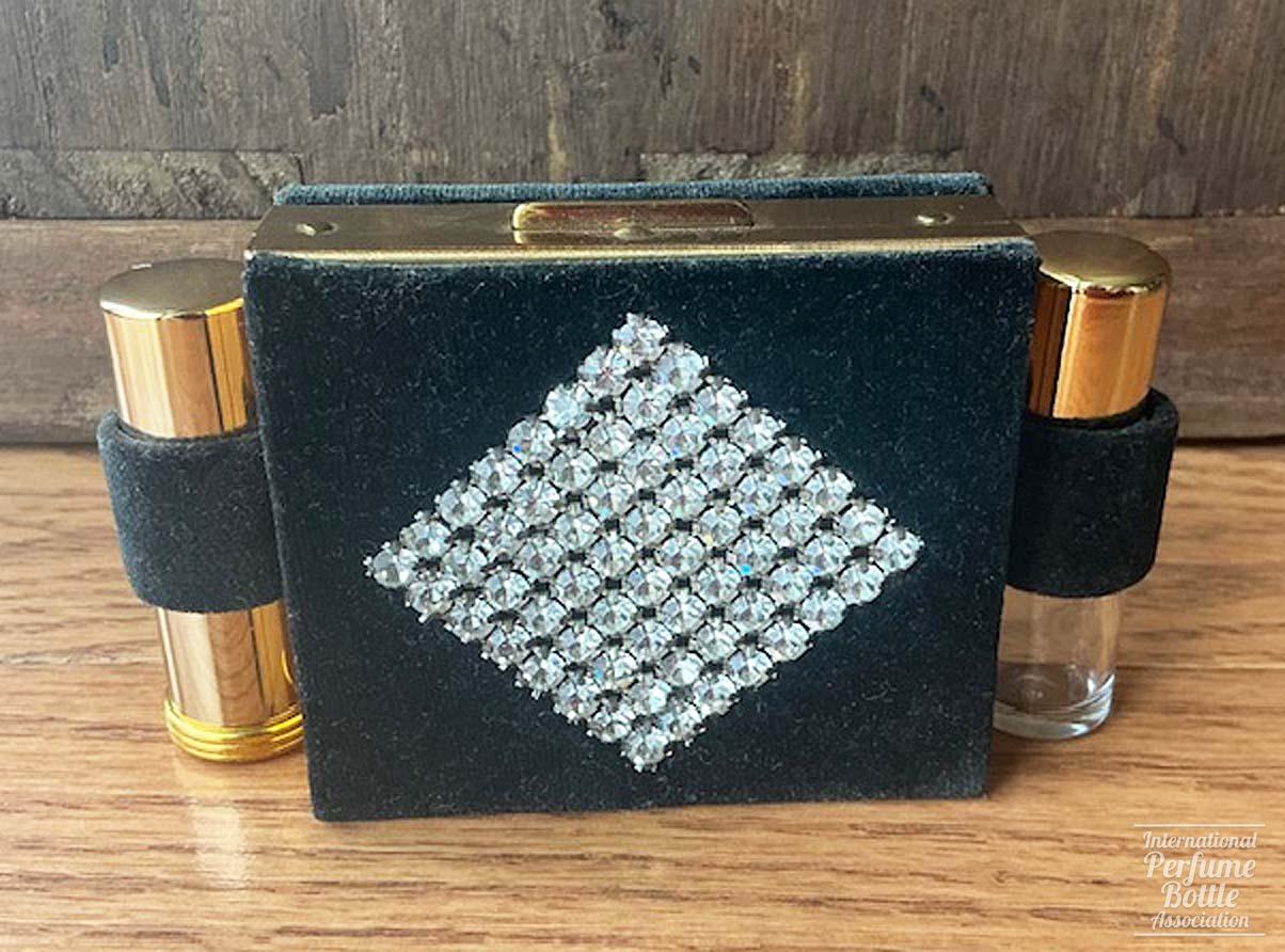 Velvet and Rhinestone Vanity Case