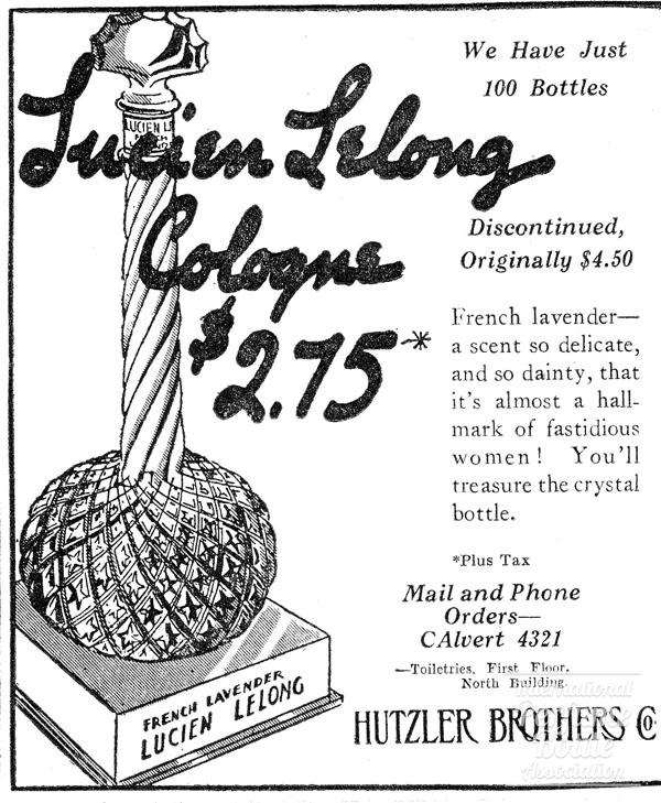 "French Lavender" by Lucien Lelong Advertisement - 1938