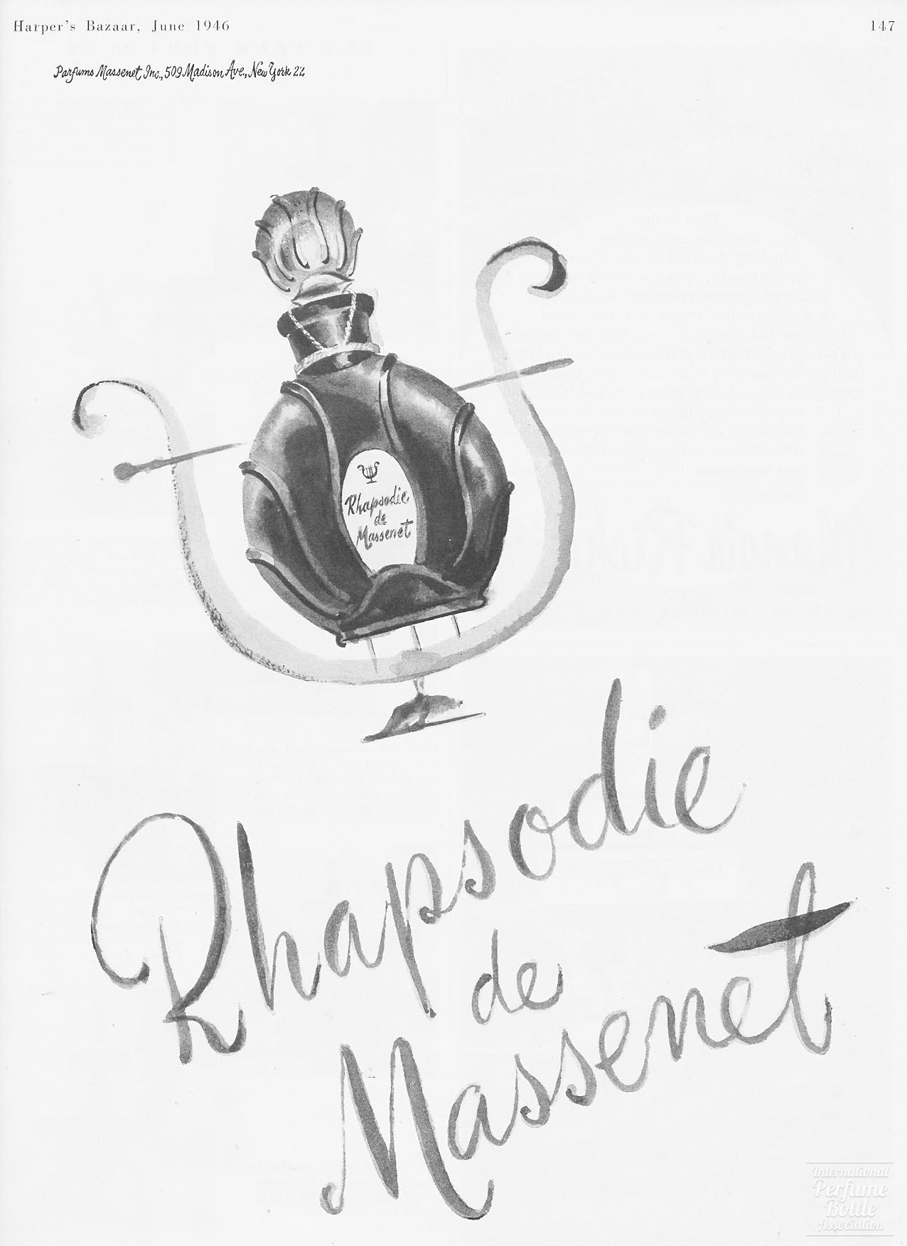 "Rhapsodie" by Massenet Advertisement - 1946